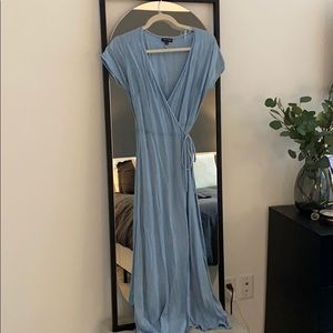 Beautiful Light Blue Long Tie Dress